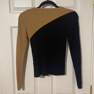 colorblock long-sleeve sweater top